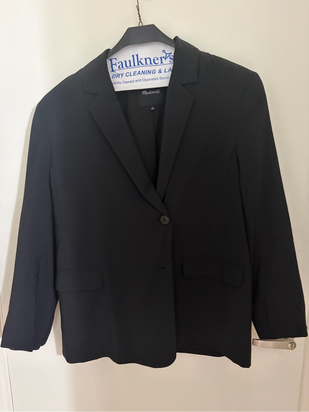 Madewell Black Two-Button Tailored Blazer